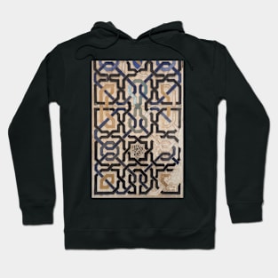 Geometric Design in Black and Blue Hoodie